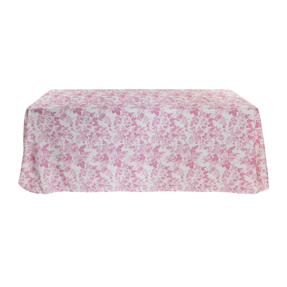 Pink French Toile Rectangular Tablecloth