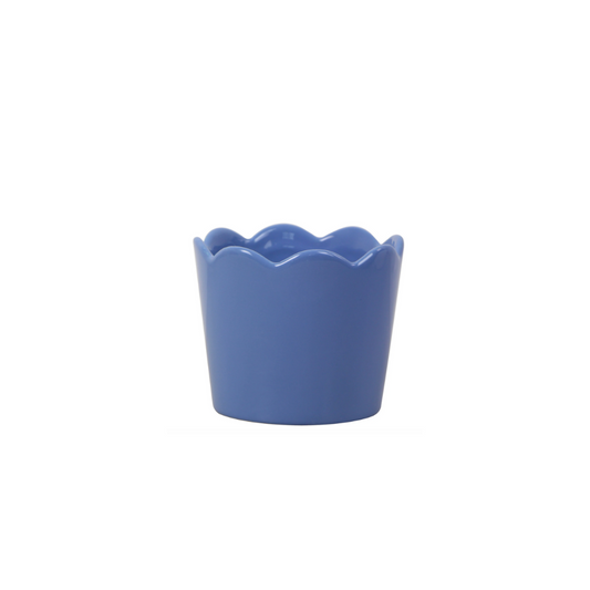 Blue Scallop 4 Inch Vessel