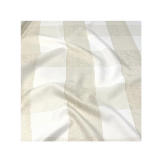 Taupe Check Rectangular Tablecloth