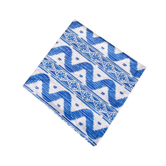 Wavy Blue Print Rectangular Tablecloth