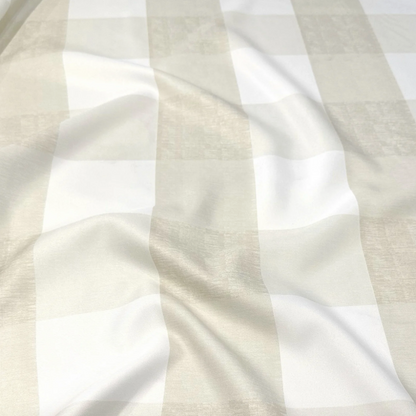Taupe Check Rectangular Tablecloth