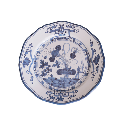 Blue and White Faenza Melamine Dinner Plate
