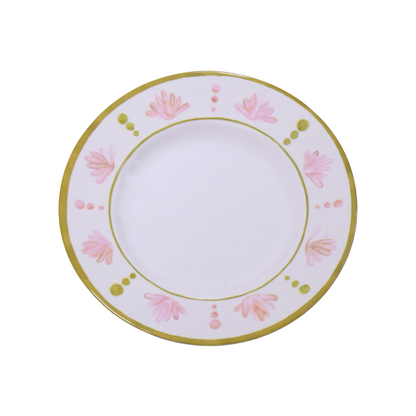 Pink and Green Melamine Dinner Plate