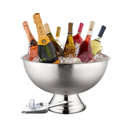 Silver Stainless Steel Beverage Tub, Ice Bucket, or Vessel