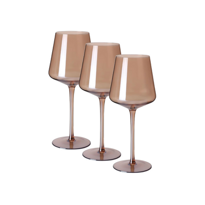 Smokey Grey/Brown Wine Glass