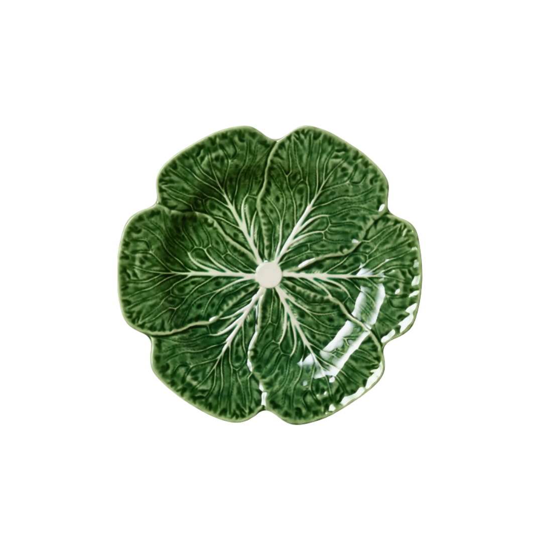 Green Cabbage Ceramic Salad Plate