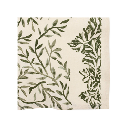 Studio McGee Green Leaf Tablecloth