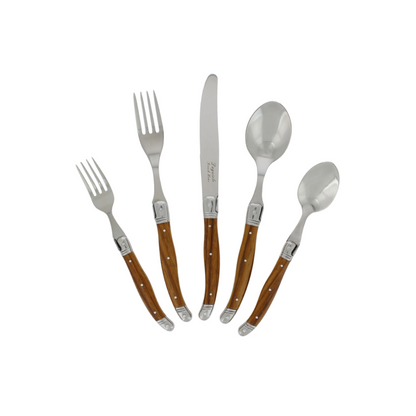Laguiole Wood Grain Flatware Set
