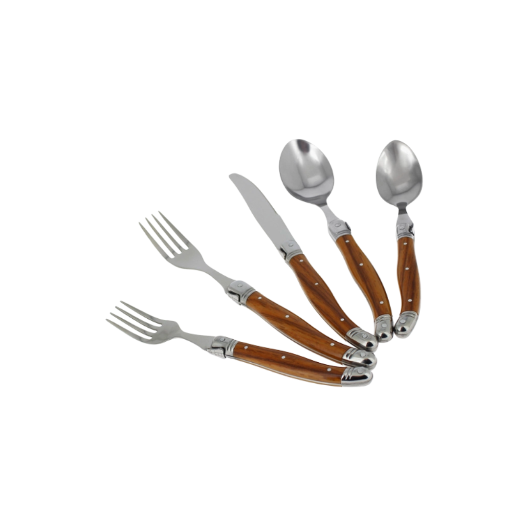 Laguiole Wood Grain Flatware Set