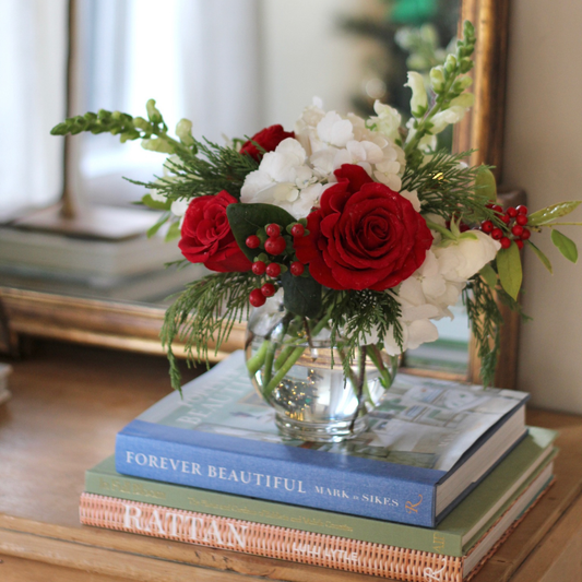 CHRISTMAS Small Clear Ruffle Arrangement