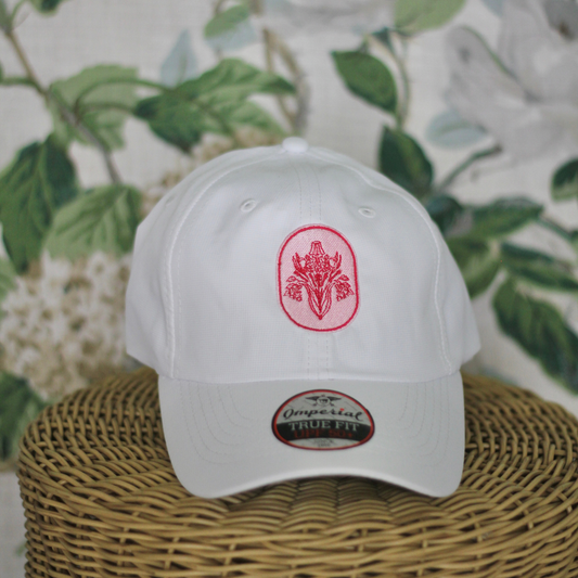 White with Pink Logo Fête & Vignette Hat