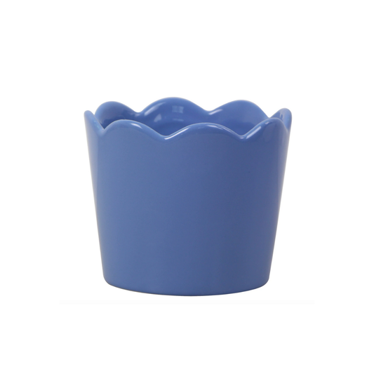 Blue Scallop 6 Inch Vessel