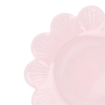 Light Pink Glass Flower Shaped Accent Plate