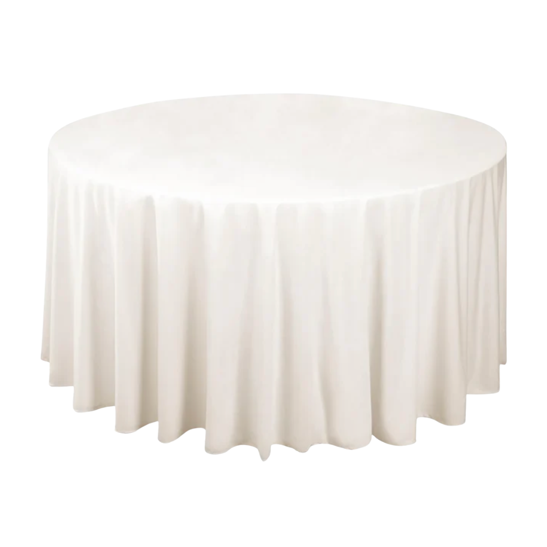 Ivory 120" Round Tablecloth