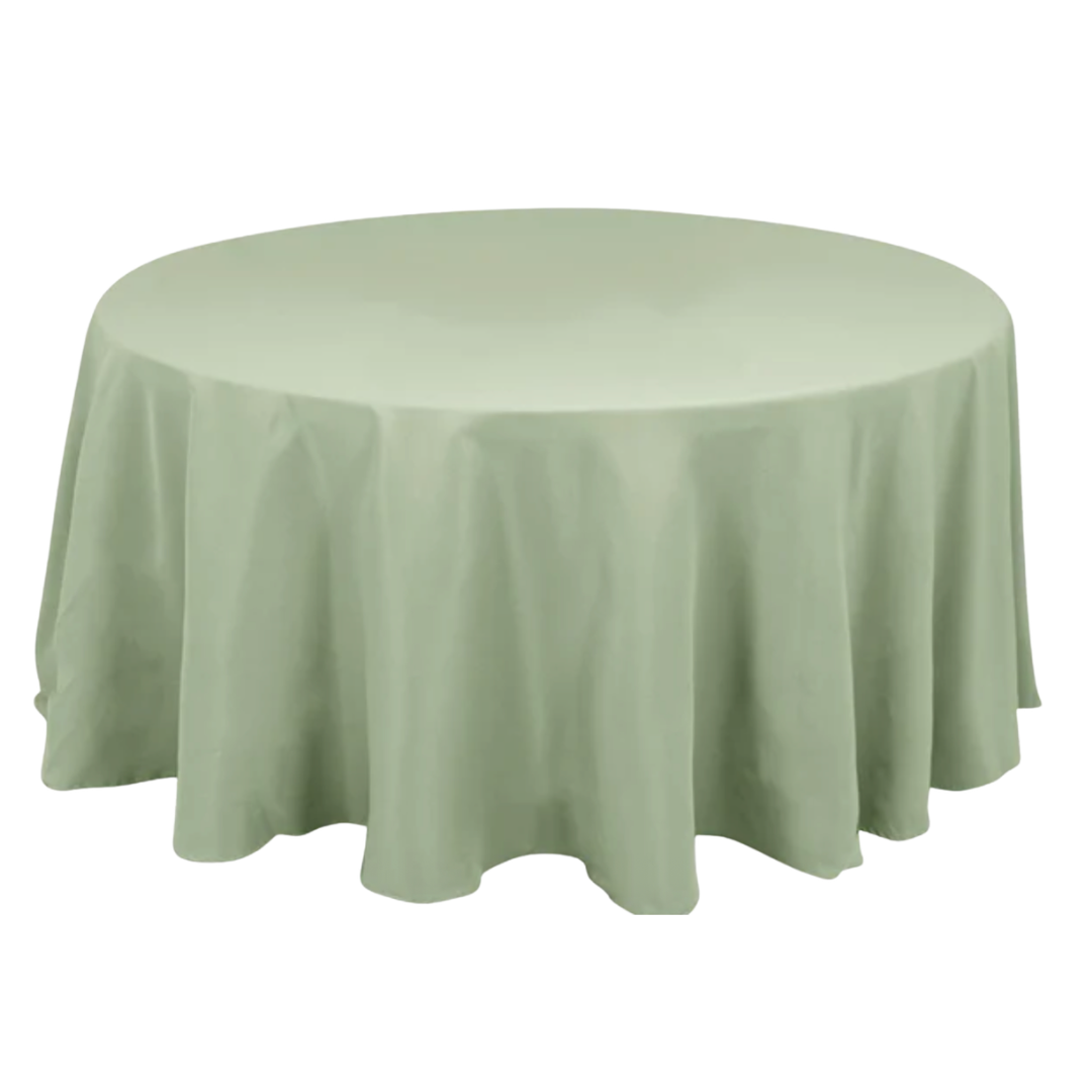 Light Green 120" Round Tablecloth