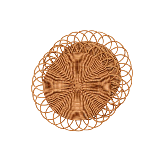 Looped Woven Rattan Charger