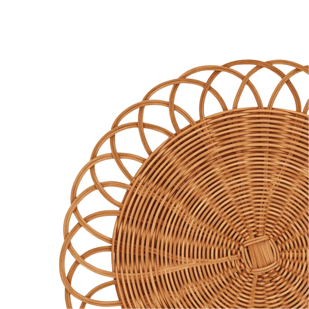 Looped Woven Rattan Charger