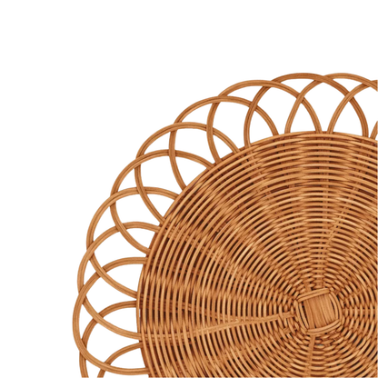 Looped Woven Rattan Charger