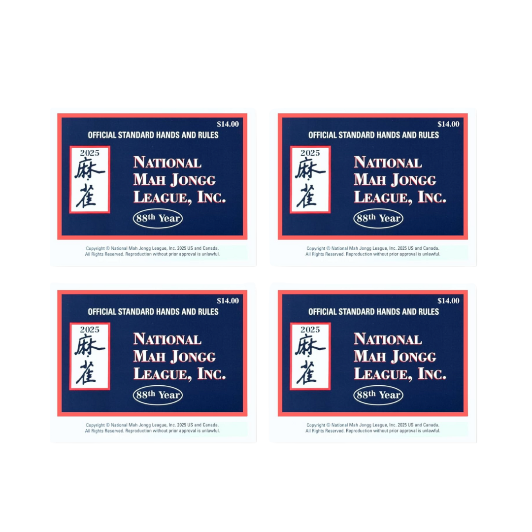 Set of Four 2025 Mahjong Cards