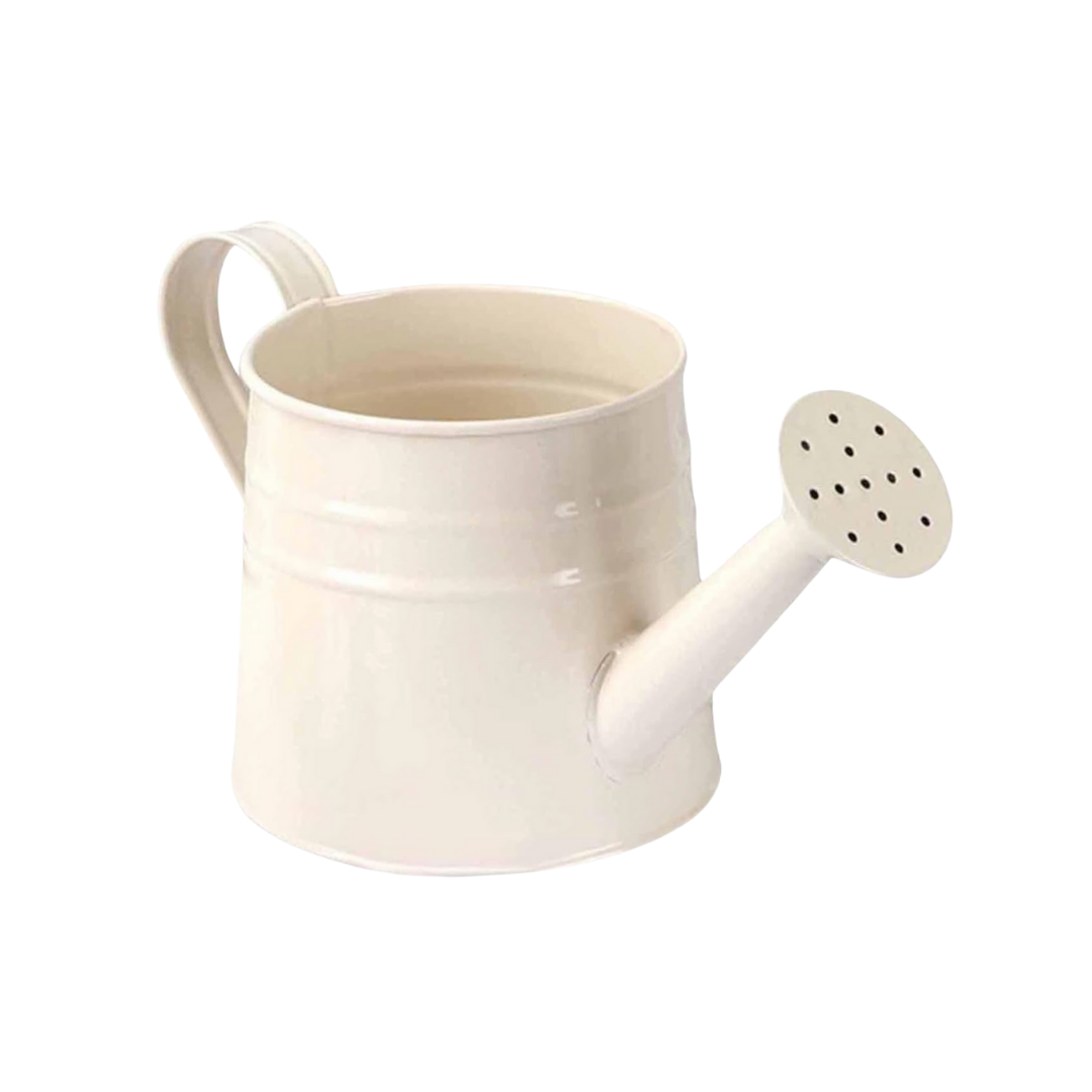 Small White Metal Watering Can