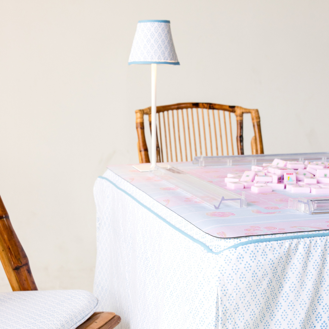 Rechargeable Table Lamp Shade: Dottie in Blue