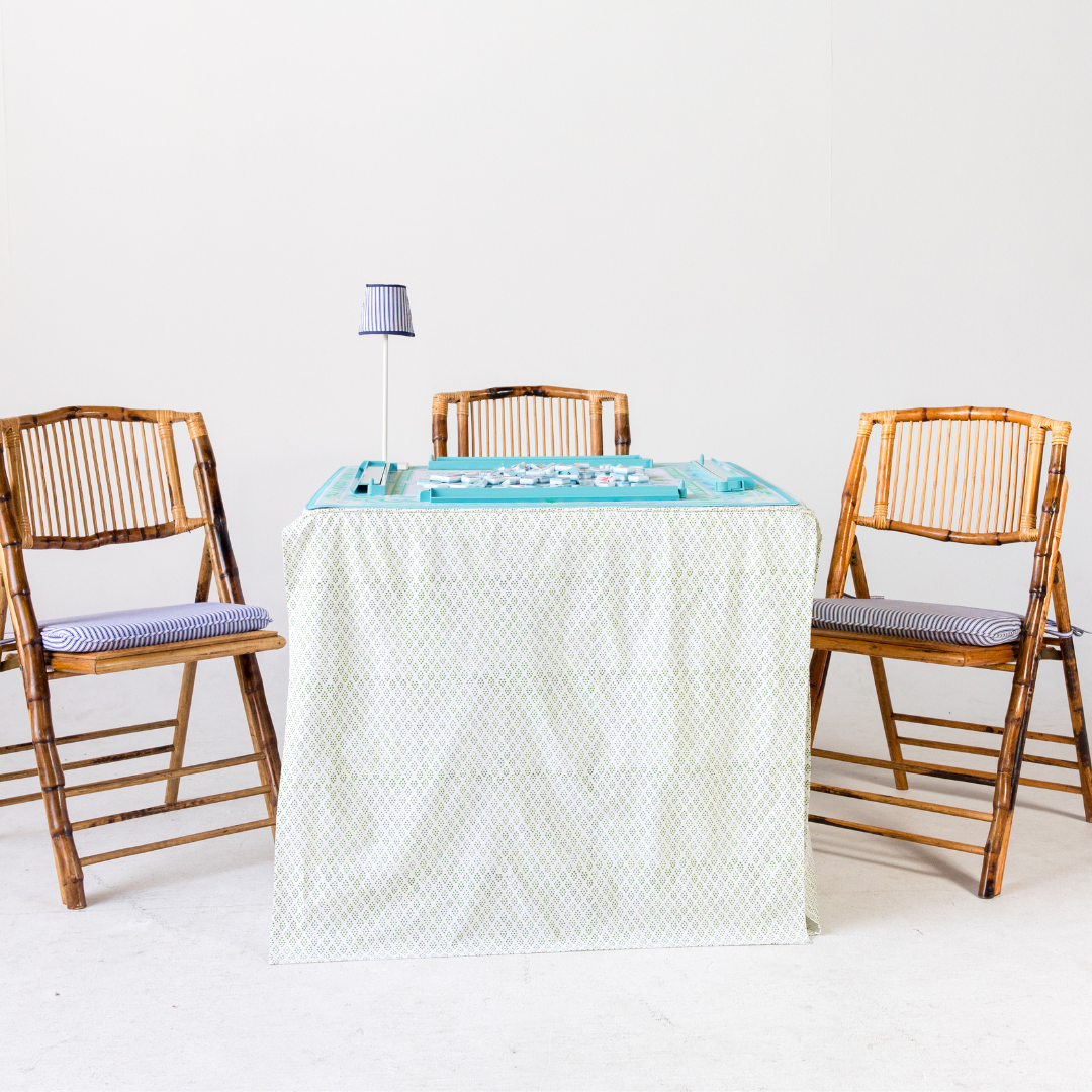 Tie Back Seat Cushion: Dottie in Green