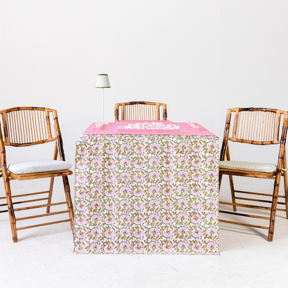 Tie Back Seat Cushion: Dottie in Green