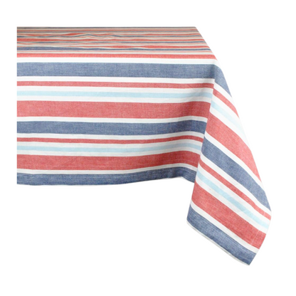 Red, White, and Blue Stripe Tablecloth