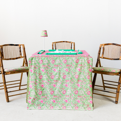 Full Length Fitted Card Tablecloth: Garden Party