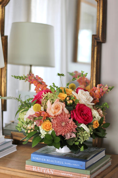 THANKSGIVING Large Metallic Footed Compote Arrangement