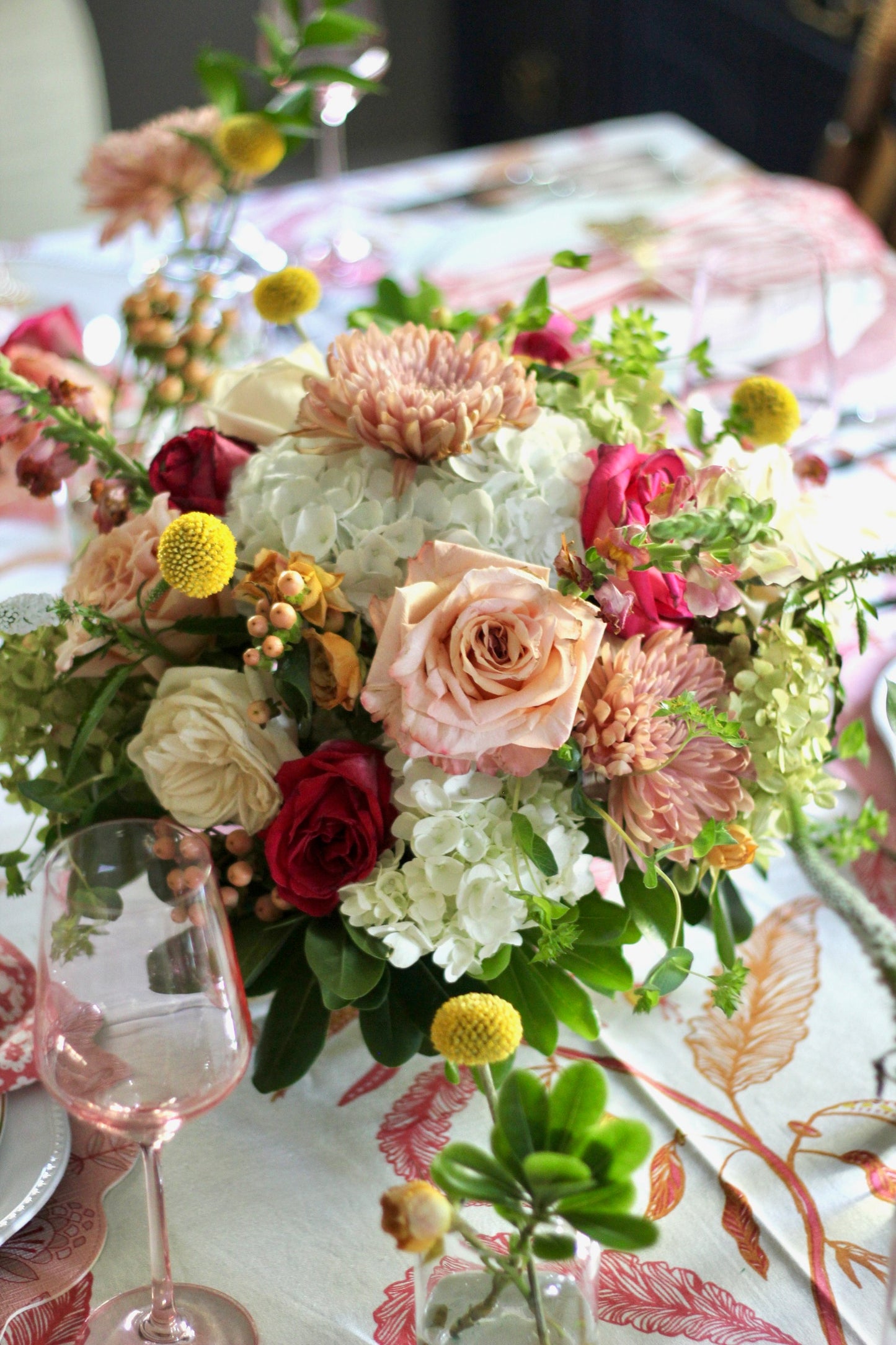 THANKSGIVING Large Metallic Footed Compote Arrangement