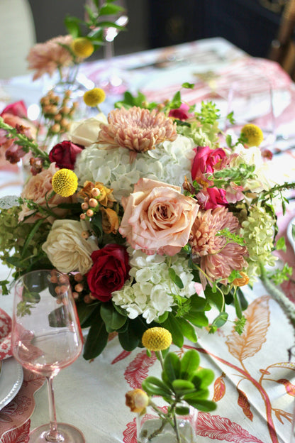 CHRISTMAS Large Metallic Footed Compote Arrangement