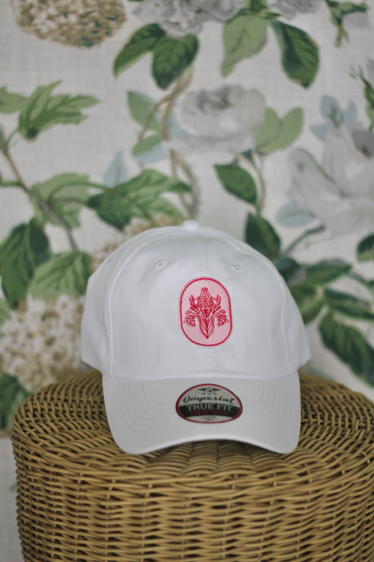 White with Pink Logo Fête & Vignette Hat
