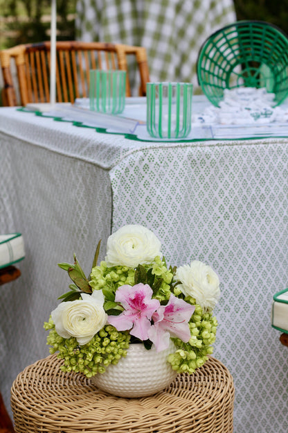Full Length Card Tablecloth: Dottie in Green