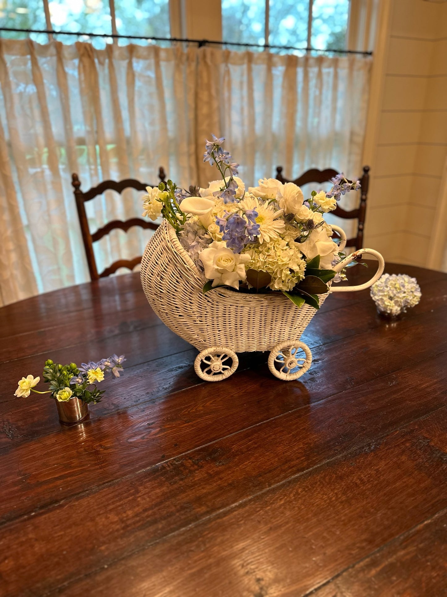 Vintage Wicker Tabletop Carriage