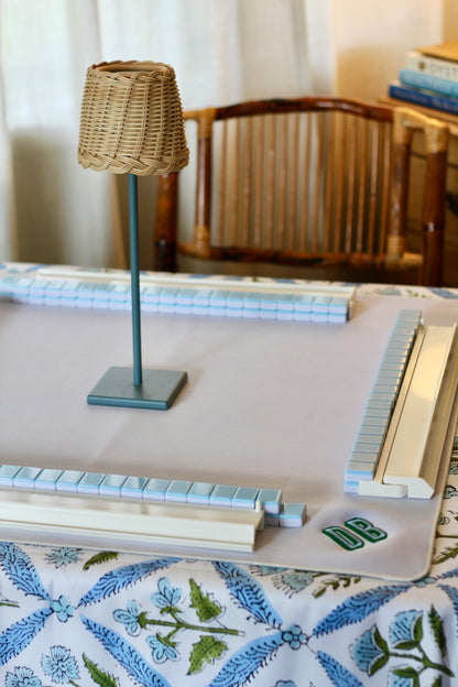 Light Blue Rechargeable Tabletop Lamp