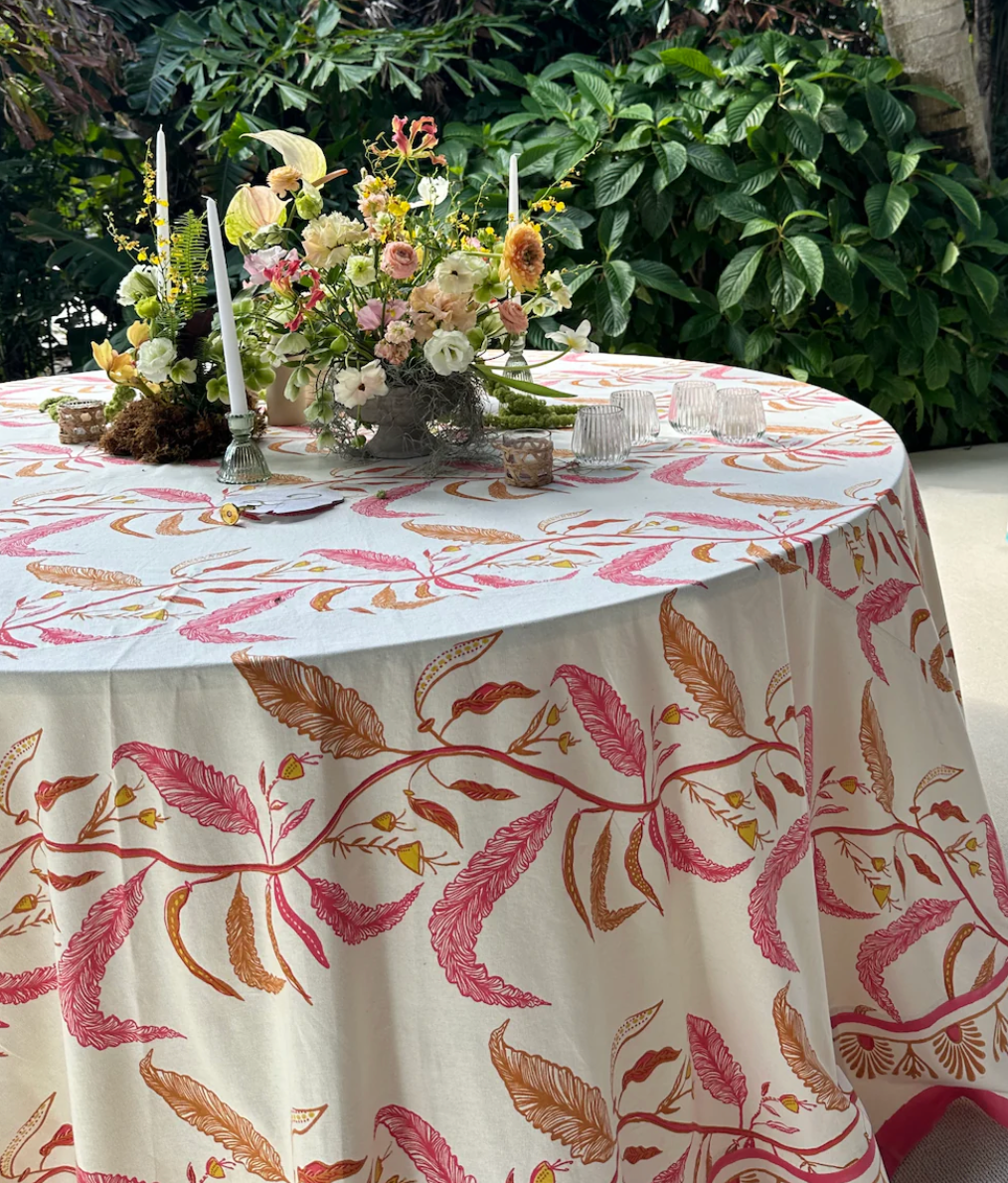Maison Venu Tuileries Palm Beach Tablecloth