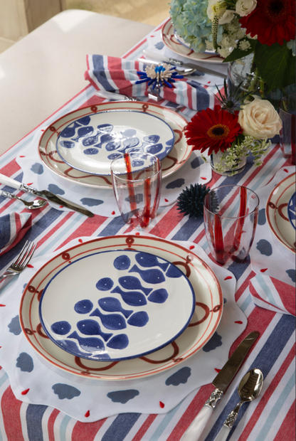 Red, White, and Blue Stripe Tablecloth