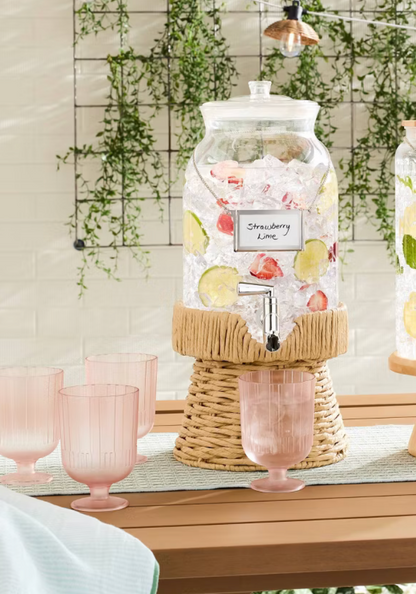 Natural Woven Base Beverage Dispenser