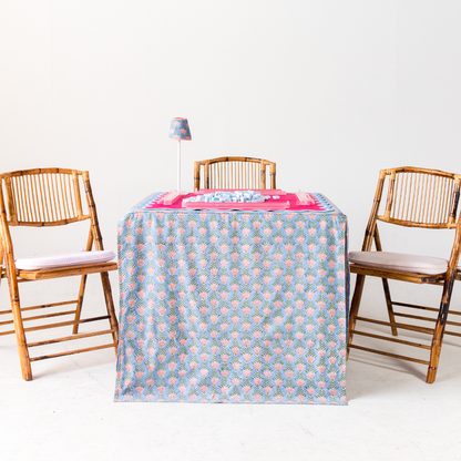 Tie Back Seat Cushion: Ticking Stripe in Light Pink