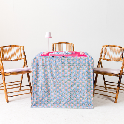 Tie Back Seat Cushion: Ticking Stripe in Light Pink