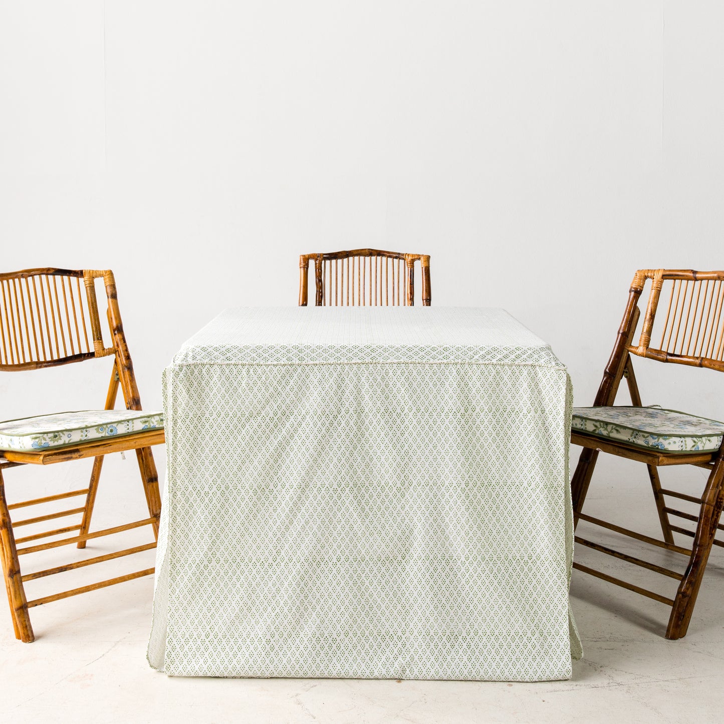 Full Length Card Tablecloth: Dottie in Green