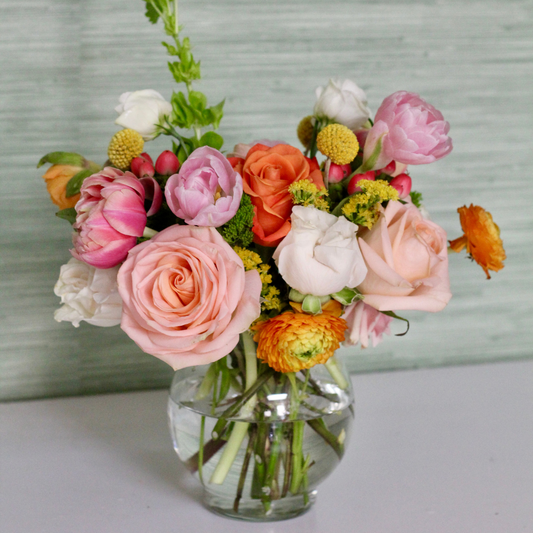 Ruffle Edge Vase Flower Arrangement Easter Pre-Order
