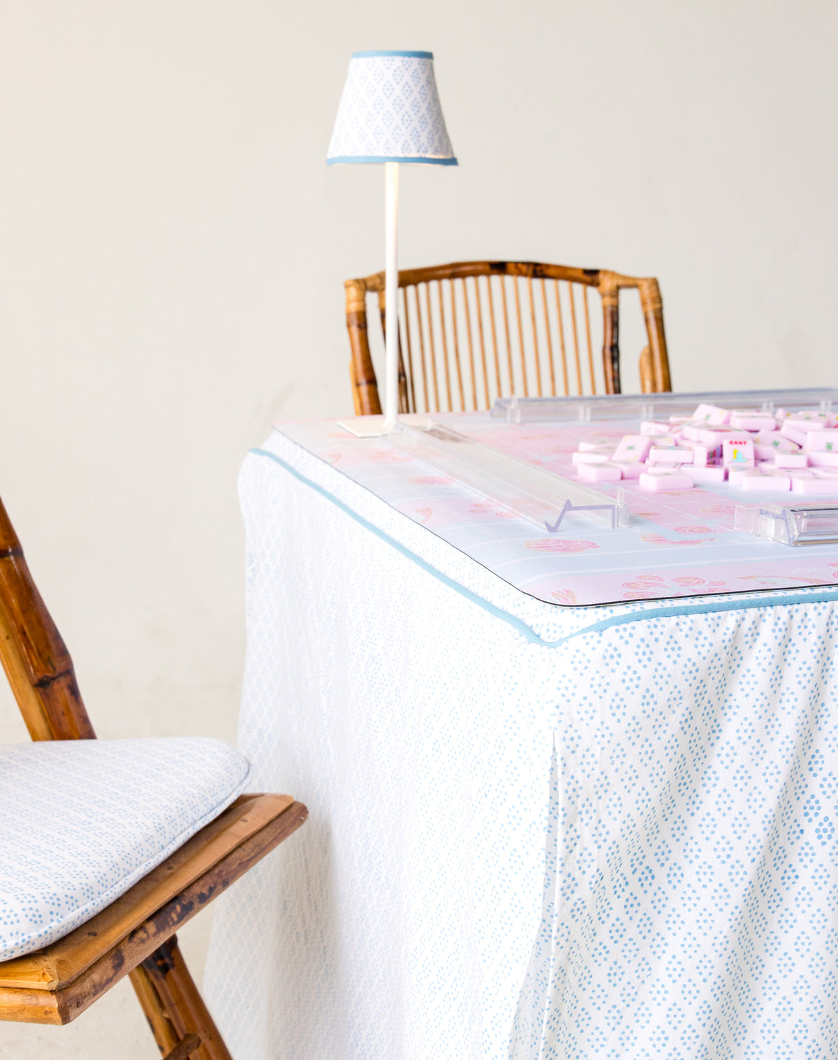Rechargeable Table Lamp Shade: Dottie in Blue