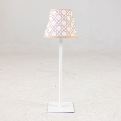 Rechargeable Table Lamp Shade: Bamboo Cane in Tan