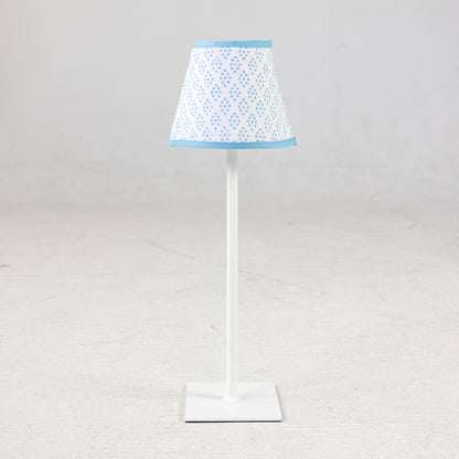 Rechargeable Table Lamp Shade: Dottie in Blue