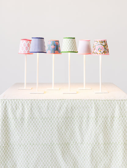 Rechargeable Table Lamp Shade: Sprig in Pink