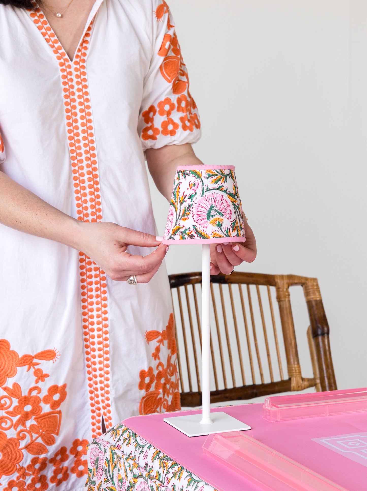 Rechargeable Table Lamp Shade: Petal Whorl
