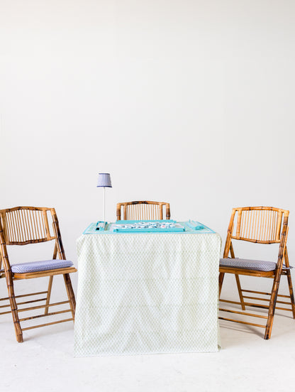 Rechargeable Table Lamp Shade: Ticking Stripe in Navy