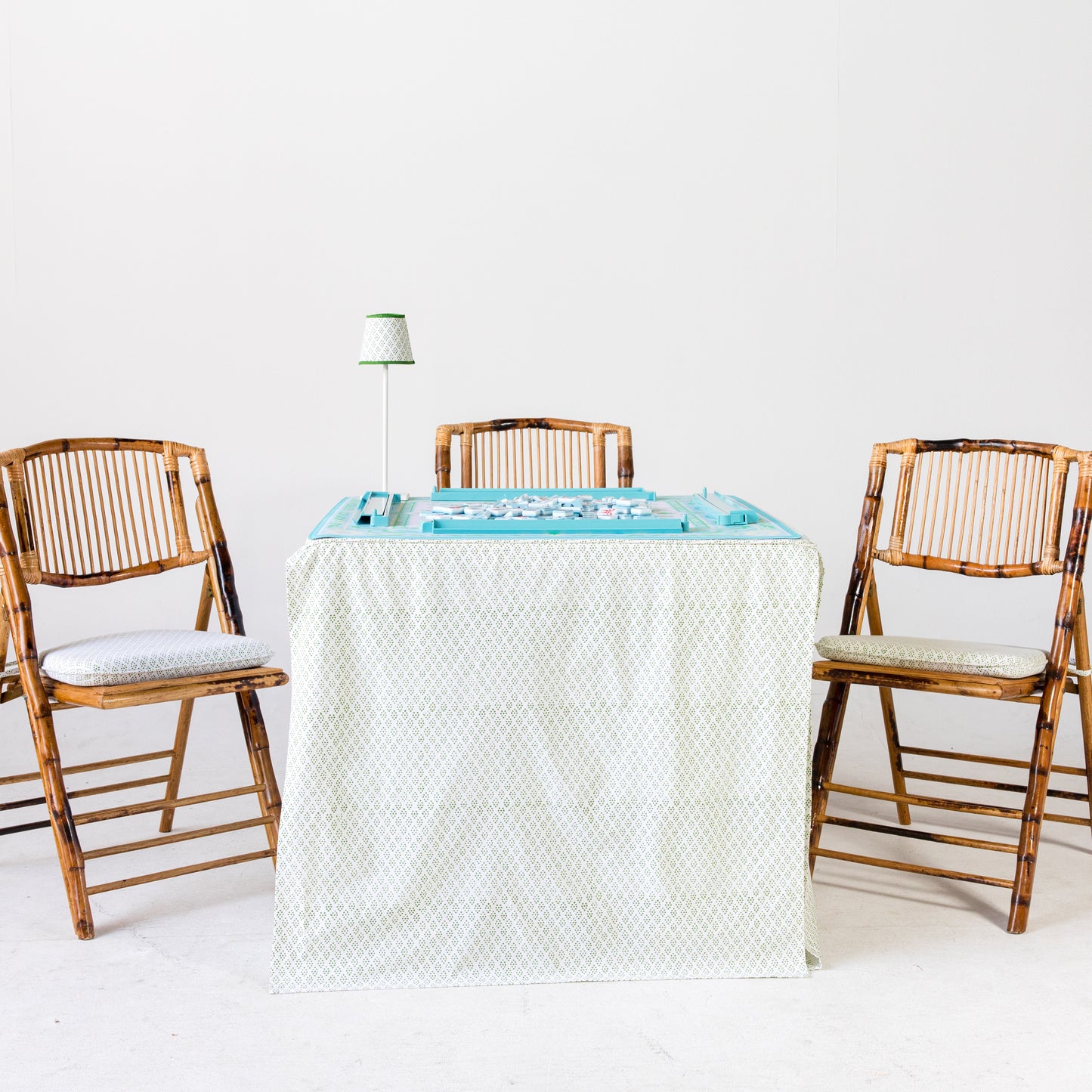 Full Length Card Tablecloth: Dottie in Green